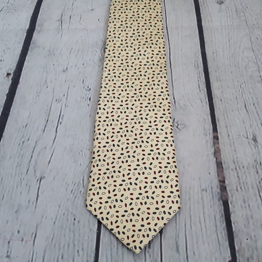Vintage Christian Dior Pale Yellow Silk Tie